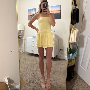 Garage Strapless Yellow Dress